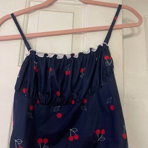 shein top cherry print size xL